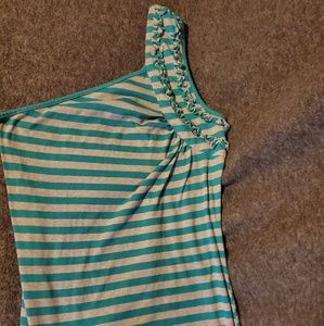 Te'°Amo Off Shoulder Ruffle Tank Top Size XL